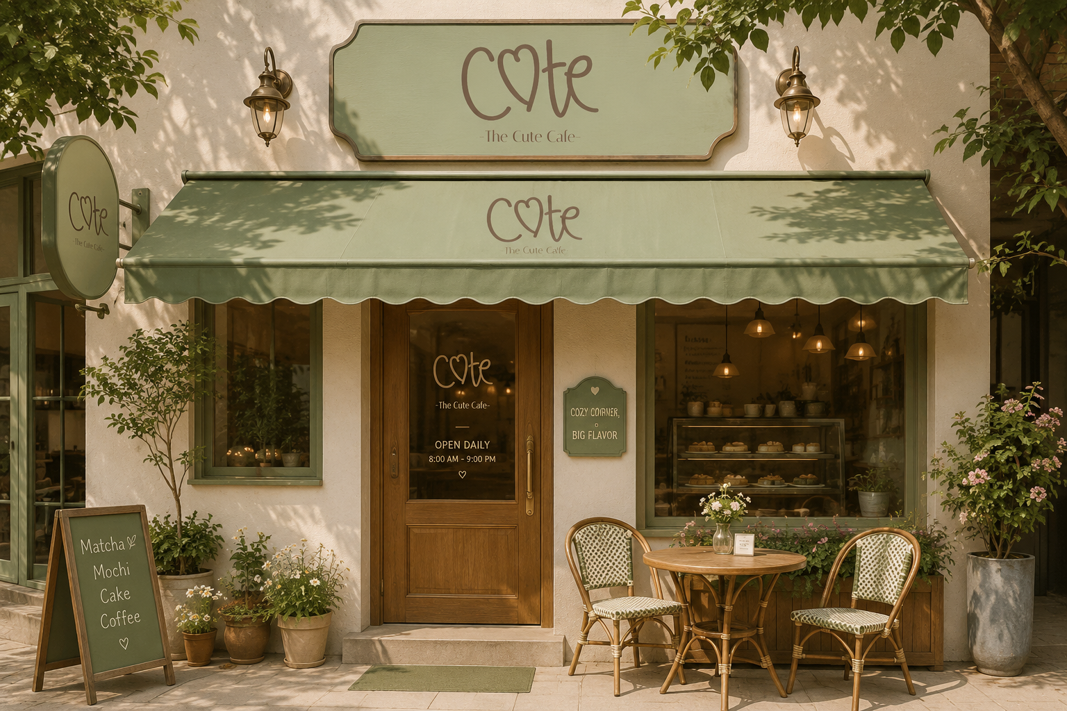 Cute Café Storefront